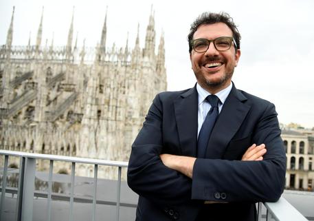 Il Ceo Italy, Greece and Turkey di BCG, Giuseppe Falco alla mostra fotografica Ansa in occasione dell'evento " The future market" organizzato per i 30 anni di BCG, 30 maggio 2016. Ansa/Daniel Dal Zennaro