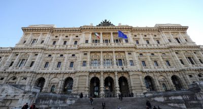 L'ingresso del Palazzo di Giustizia a Roma, dove ha sede la Cassazione, oggi 26 gennaio 2012. ANSA/ETTORE FERRARI