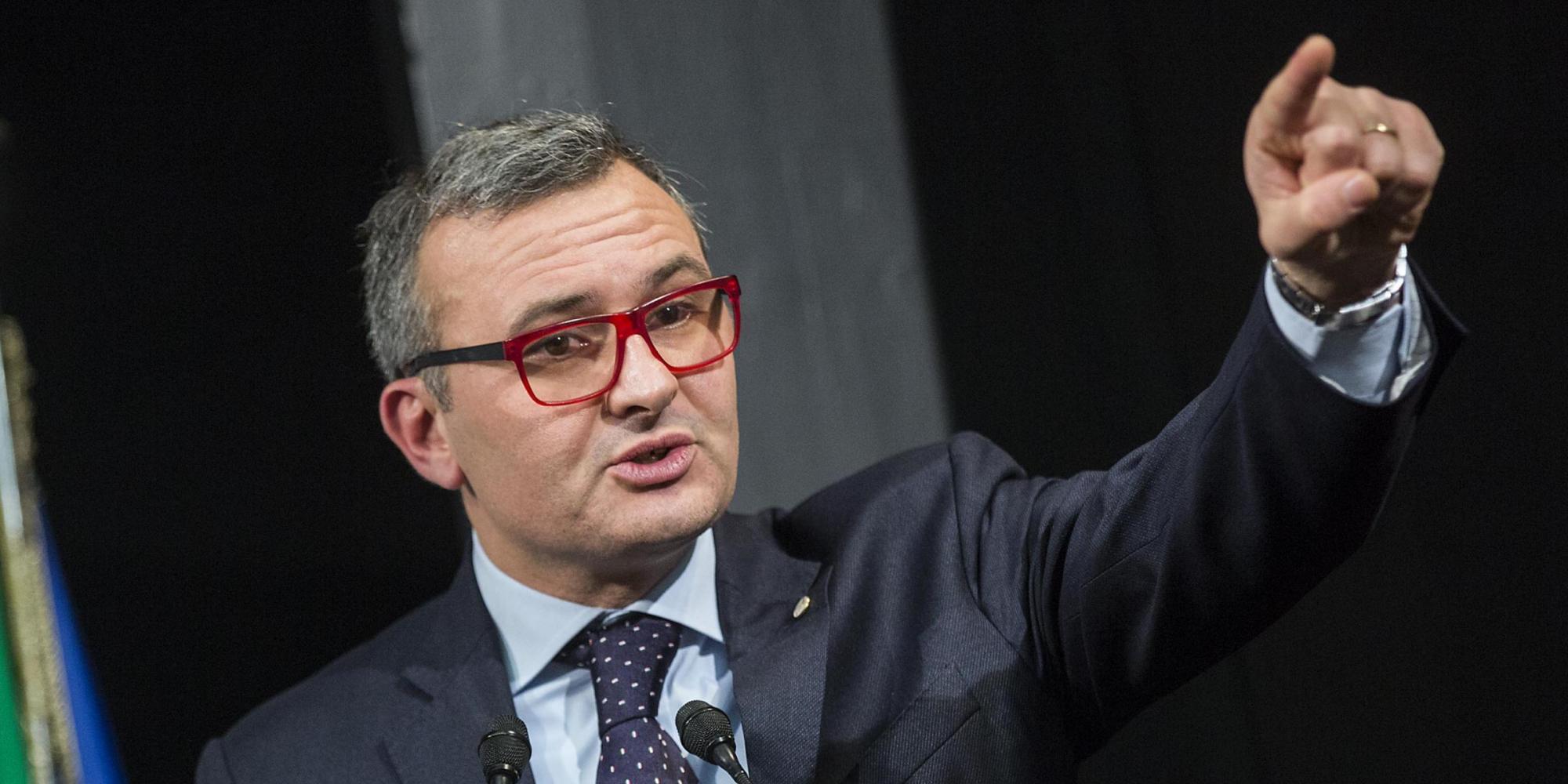 Foto Roberto Monaldo / LaPresse 08-02-2015 Roma Politica Congresso Scelta Civica Nella foto Enrico Zanetti Photo Roberto Monaldo / LaPresse 08-02-2015 Rome (Italy) Congress of Scelta Civica party In the photo Enrico Zanetti