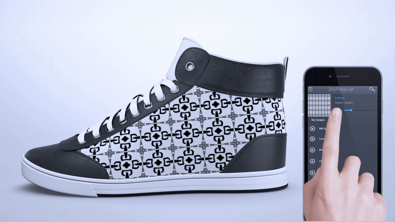 scarpe innovativa cambiare lo sfondo con lo smartphone