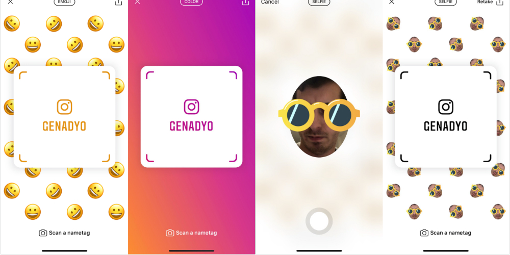 Instagram funzionalità 2018 Nametags per rispondere ai Snapcode di Snapchat