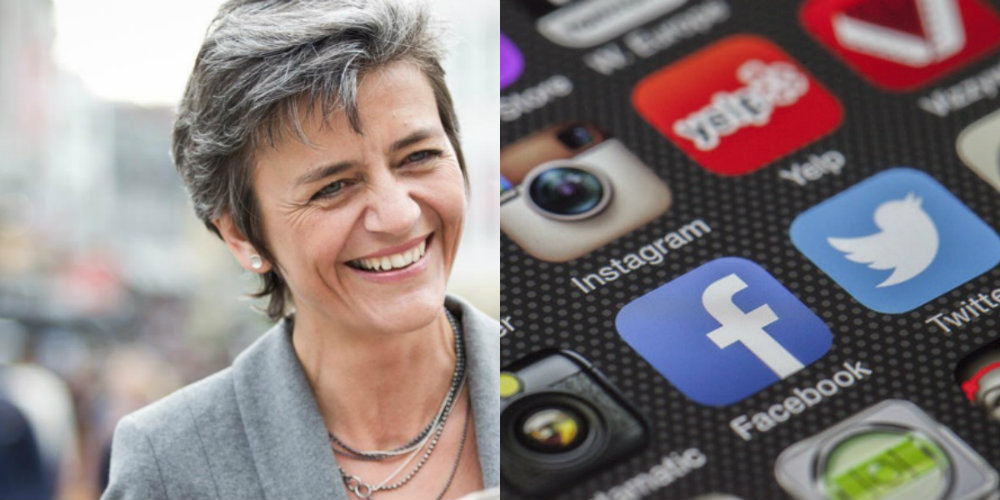 Facebook e Google nel mirino del commissario antitrust europeo, Vestager