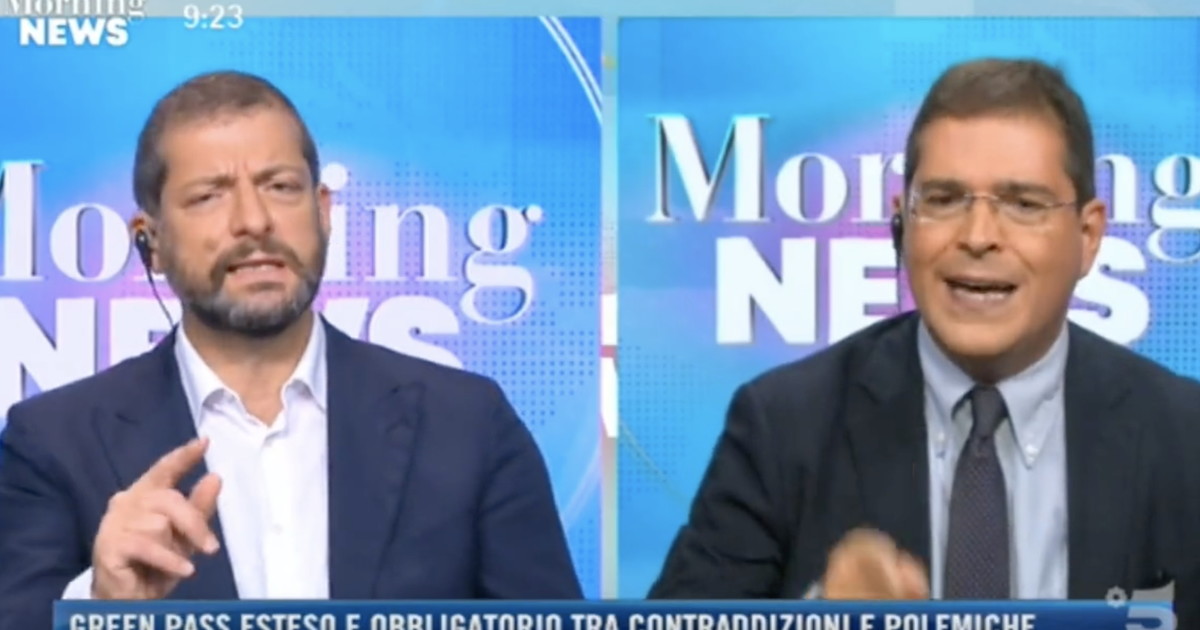 Scontro tv tra Capezzone e Romano sul green pass