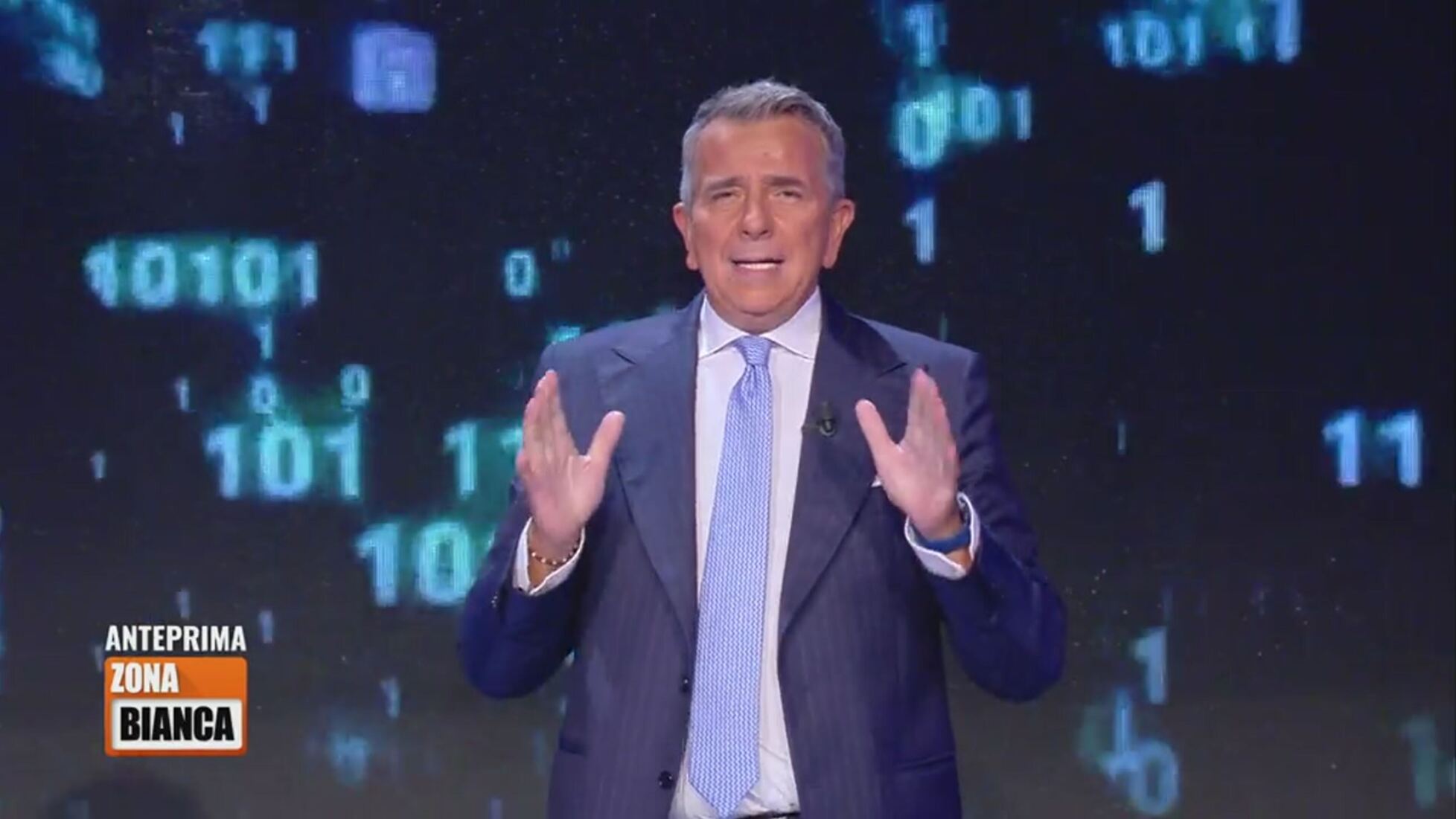 Fusaro fa perdere la pazienza al conduttore di Zona Bianca