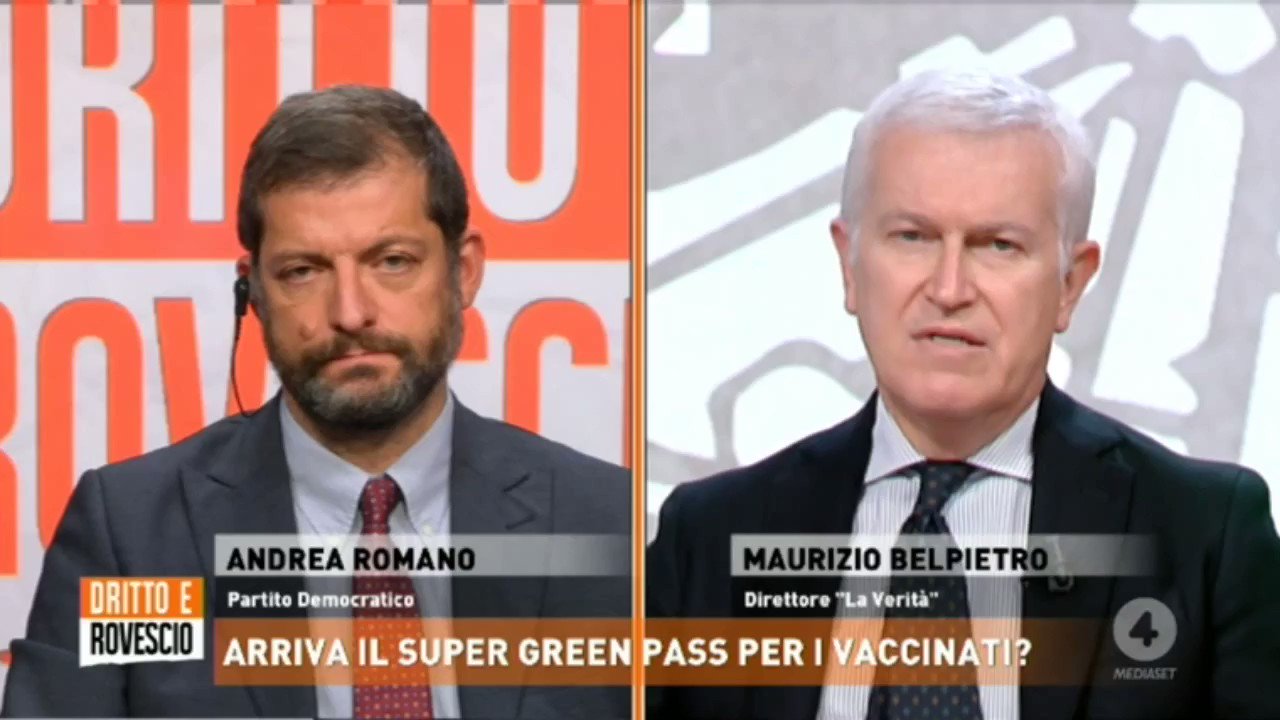 Belpietro contro Romano a Dritto e rovescio