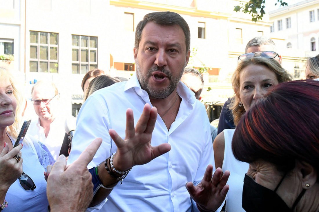 Matteo Salvini contrario al lockdown per i No vax