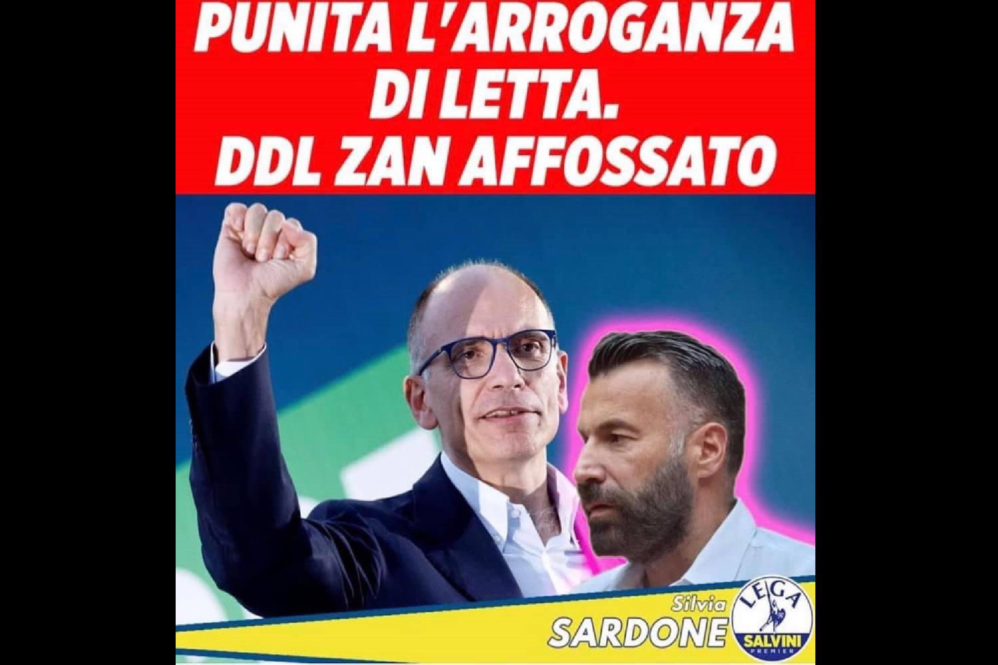 Alessandro Zan denuncia Silvia Sardone