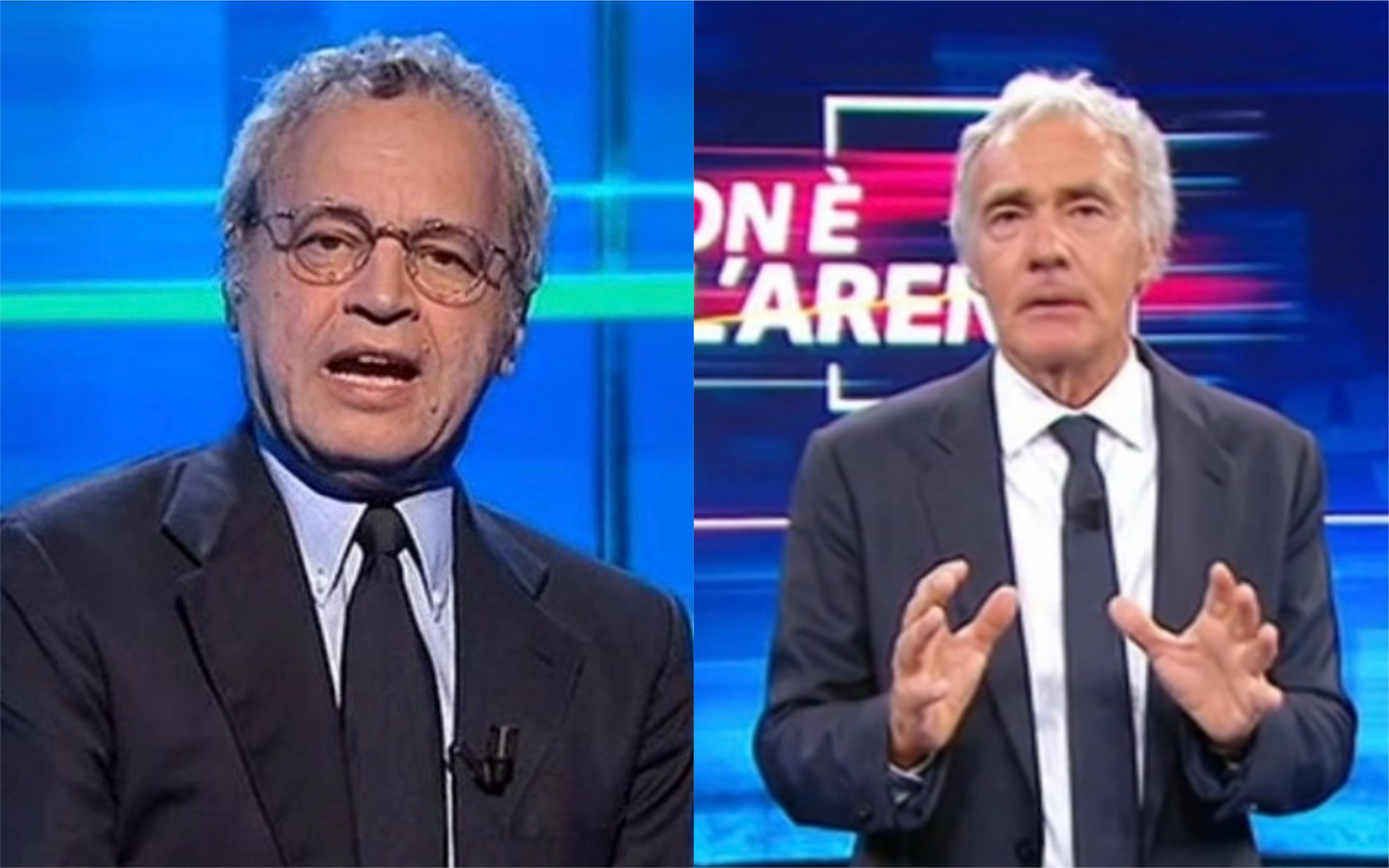 Scontro tra Giletti e Mentana sui no vax in tv