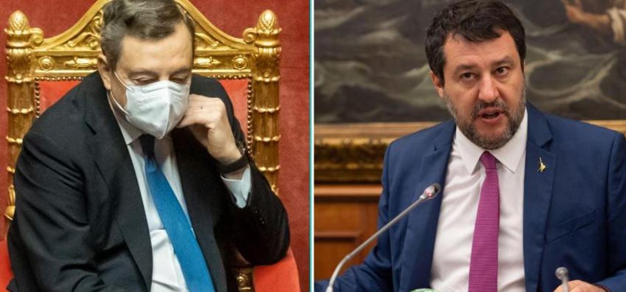 Salvini ‘pacifista’ critica Draghi ma viene smascherato