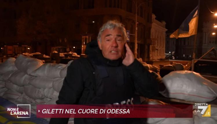 Giletti in diretta dall’Ucraina, ma ecco cosa succede