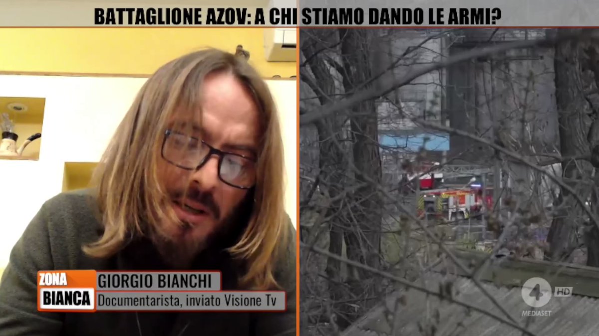 Rissa a Zona Bianca tra Brindisi e il giornalista italiano nel Donbass