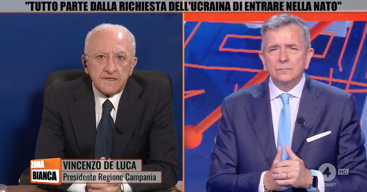De Luca prende in giro Salvini in diretta tv
