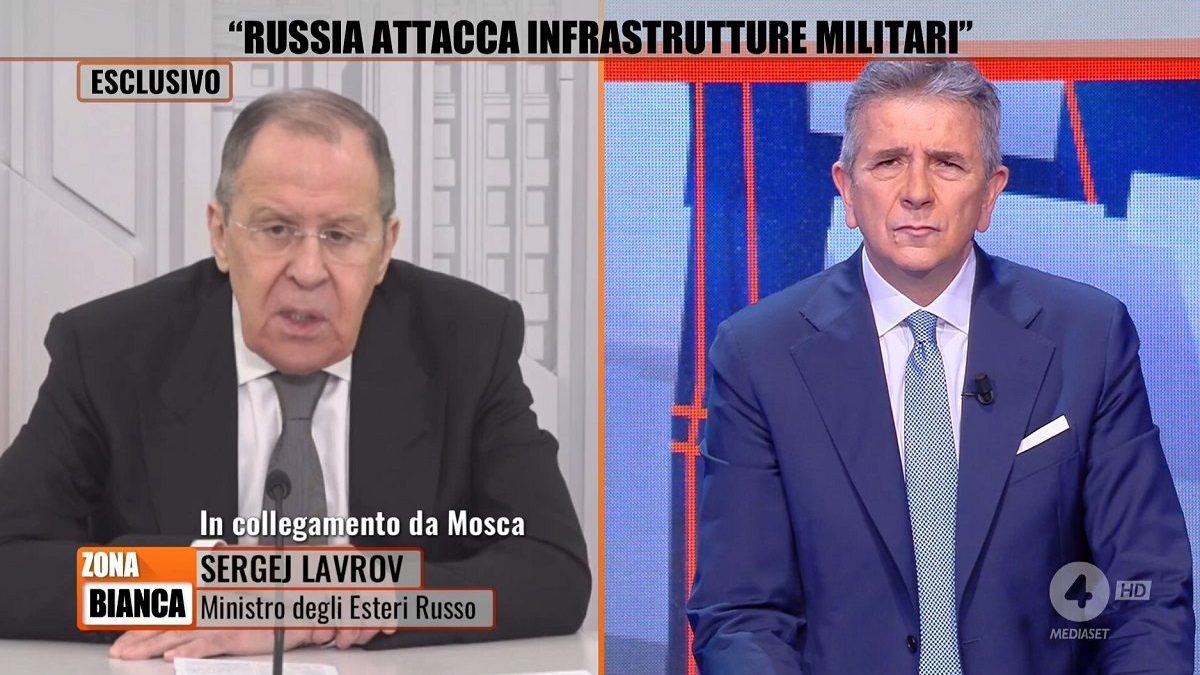 Bufera politica su Rete 4 dopo l’ospitata di Lavrov