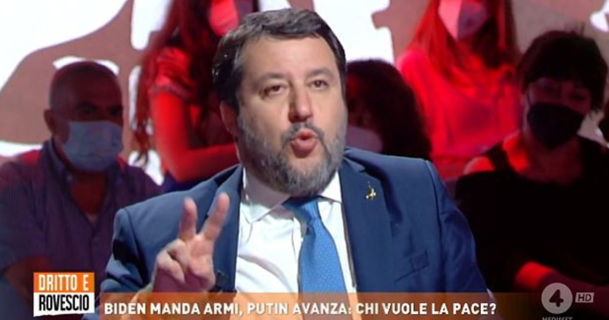 Salvini straparla di Ucraina a Dritto e Rovescio