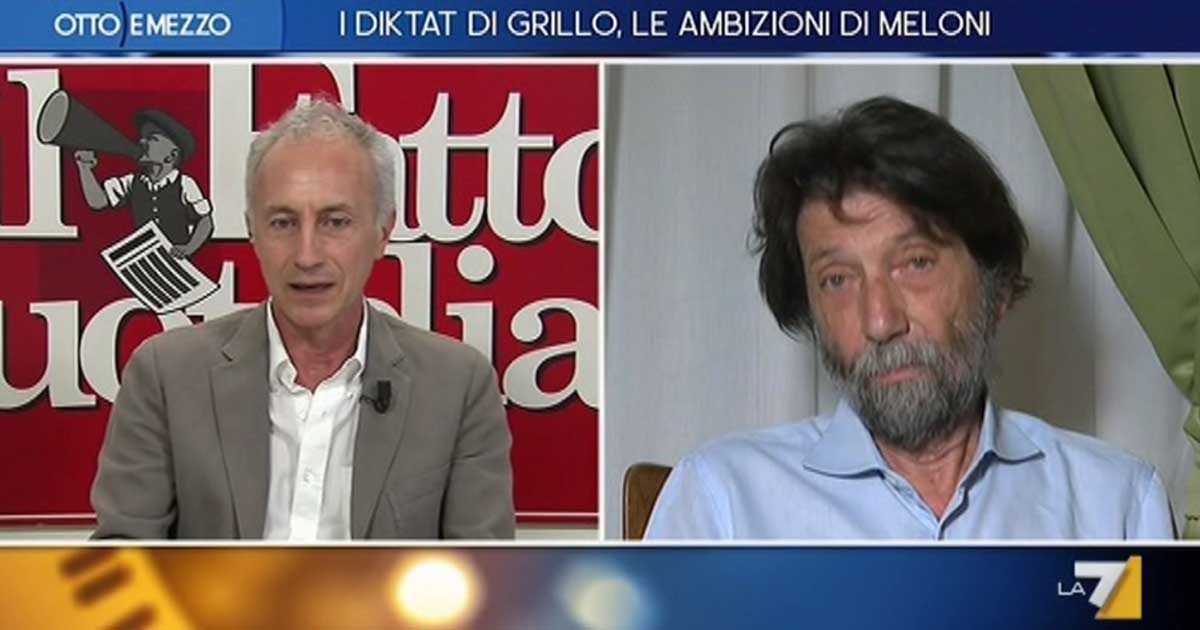 Cacciari fa infuriare Travaglio a Otto e mezzo