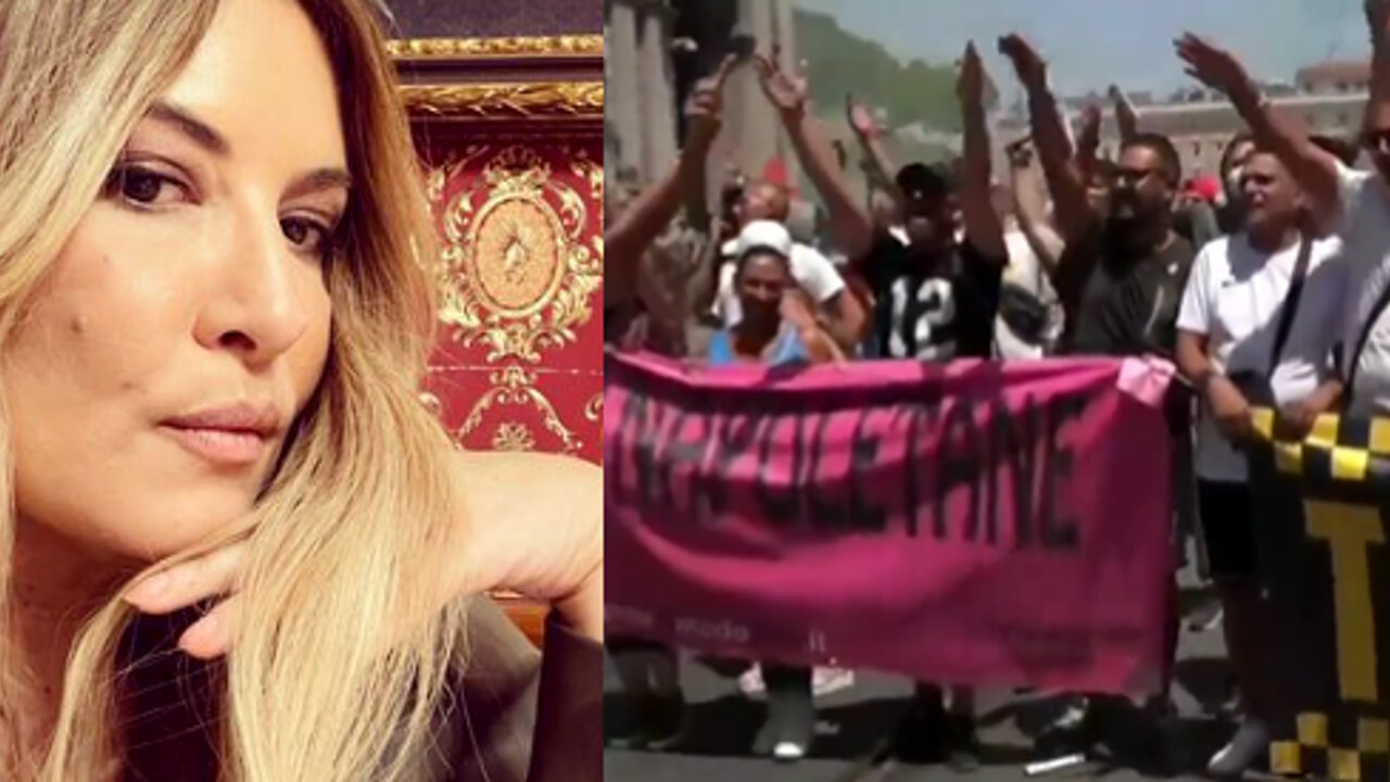 Selvaggia Lucarelli critica i tassisti e loro la insultano in piazza