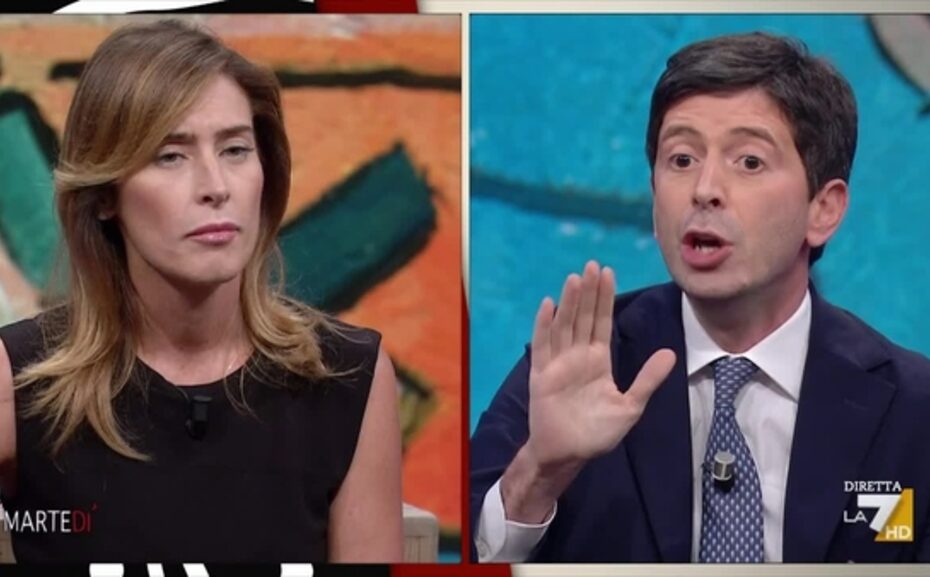 La lite furibonda in diretta tv tra la Boschi e Speranza