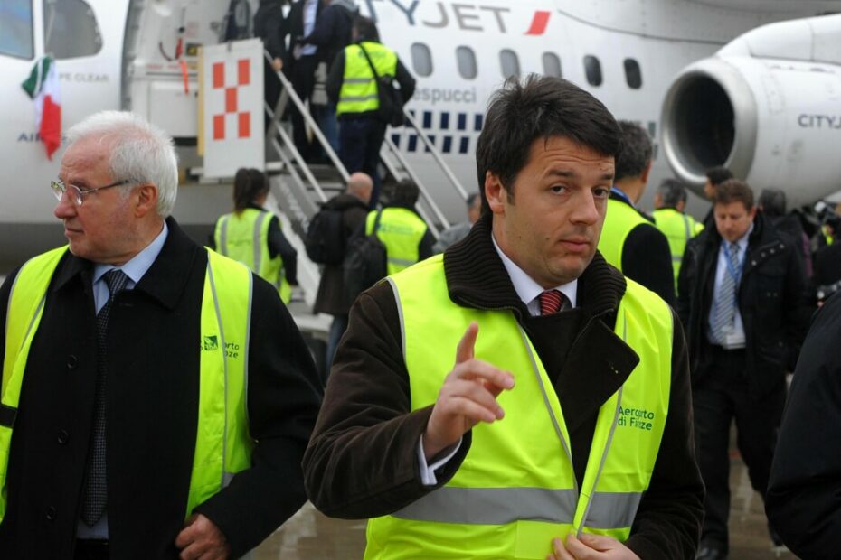 Renzi in campagna elettorale col jet privato: è polemica