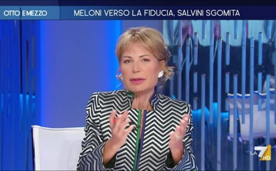 Lilli Gruber avverte Giorgia Meloni durante Otto e mezzo