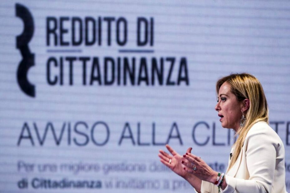 Il nuovo Reddito di Cittadinanza secondo Meloni.