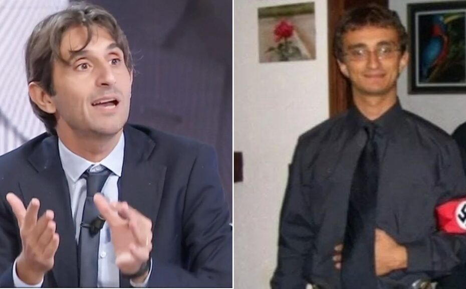 Donzelli difende Bignami vestito da nazista e lo studio tv esplode a ridere