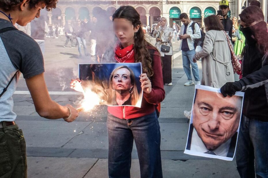 Studenti italiani in rivolta contro la Meloni, succede di tutto