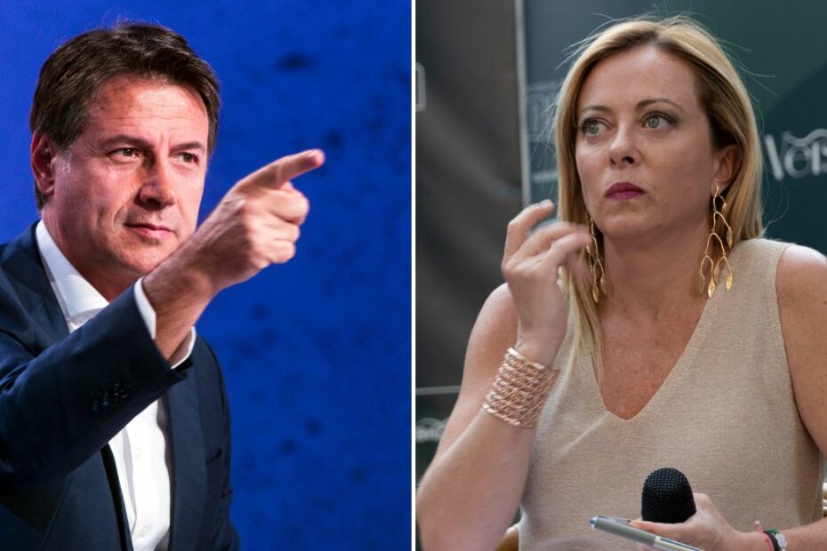 Giuseppe Conte attacca Giorgia Meloni