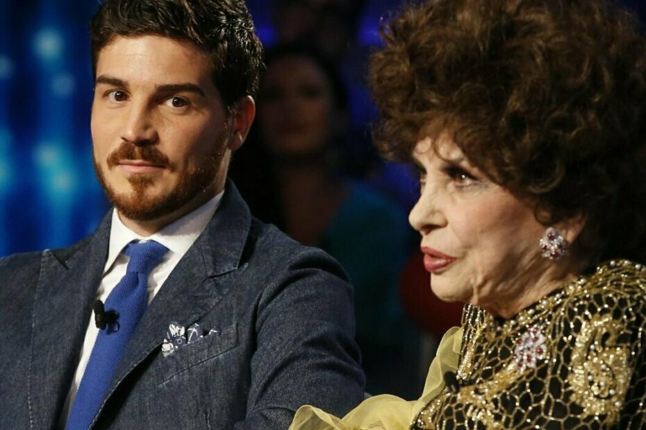 Gina Lollobrigida insieme al figlioccio Andrea Piazzolla