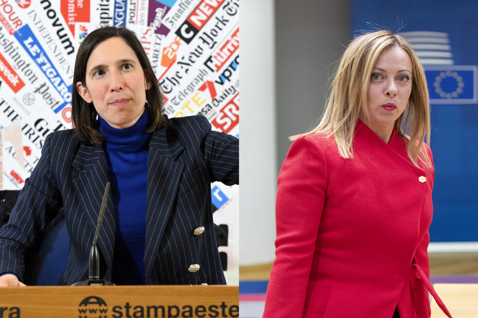 Elly Schlein Giorgia Meloni