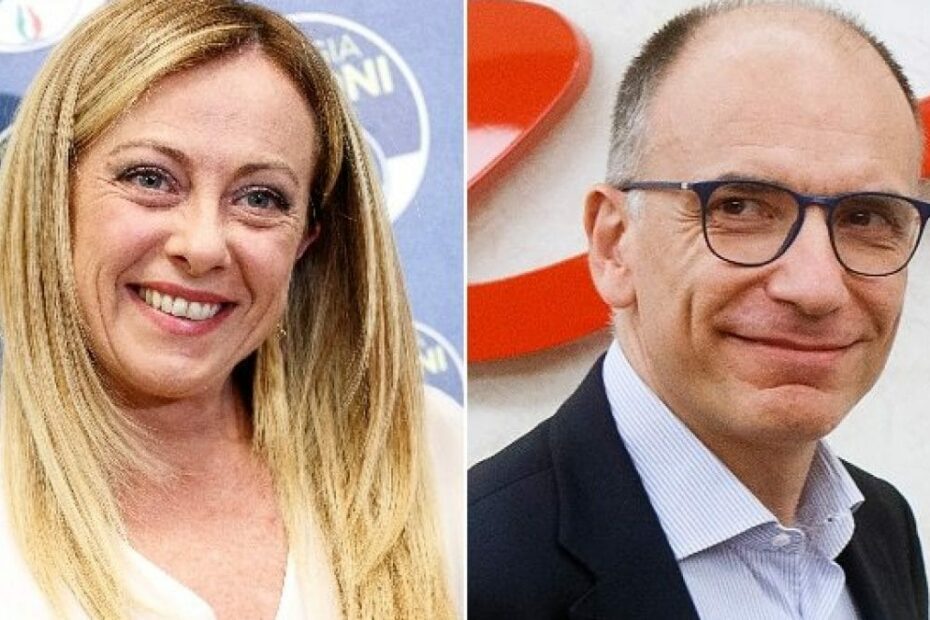 Enrico Letta Meloni forte