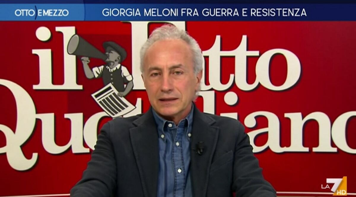 Travaglio Meloni Lilli Gruber