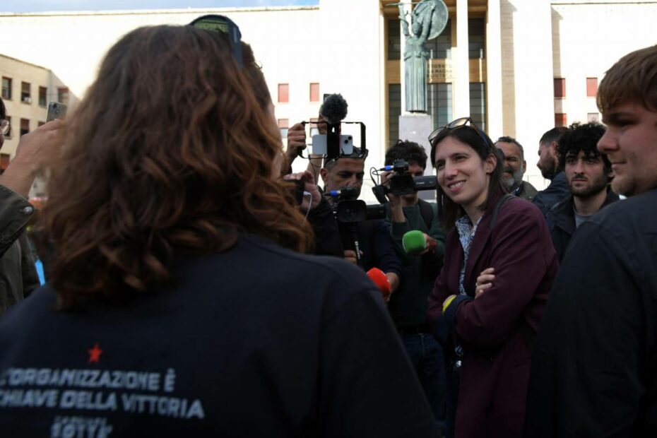Elly Schlein contestata Sapienza