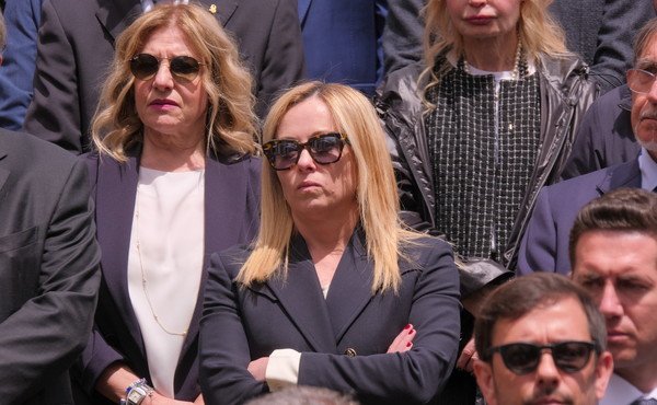 Meloni al funerale di Augello