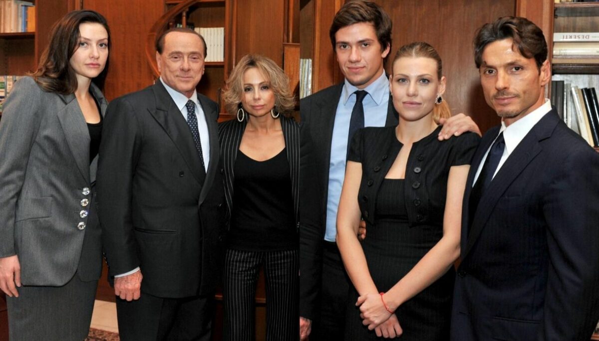 Silvio Berlusconi e i figlia