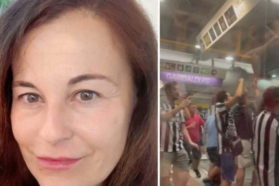 Milan Newcastle giornalista palpeggiata