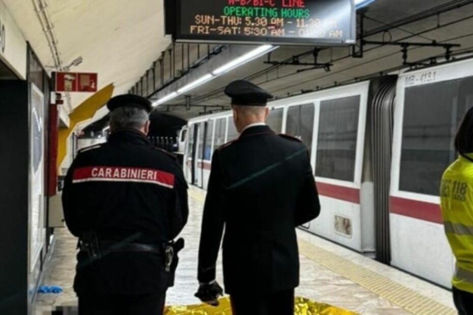 metro Roma donna investita