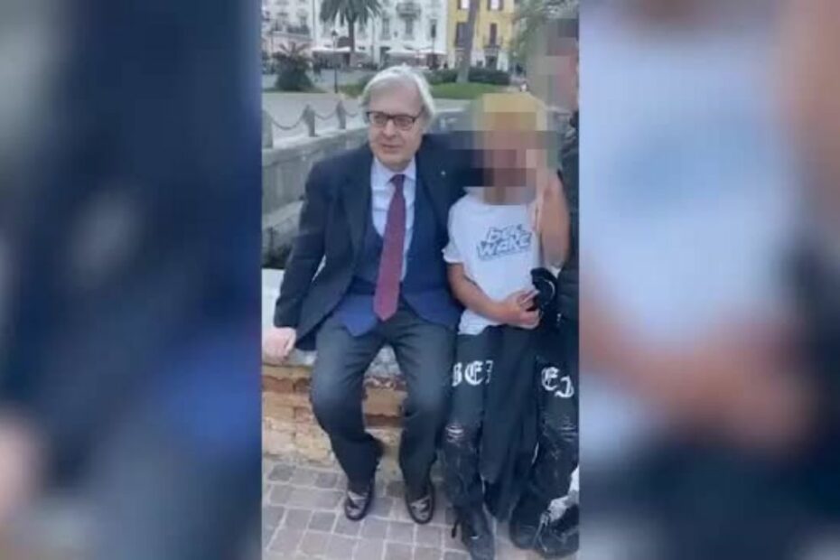Sgarbi video ragazzini Garda