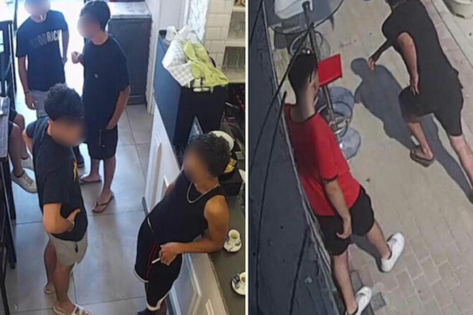 figlio scappa senza pagare