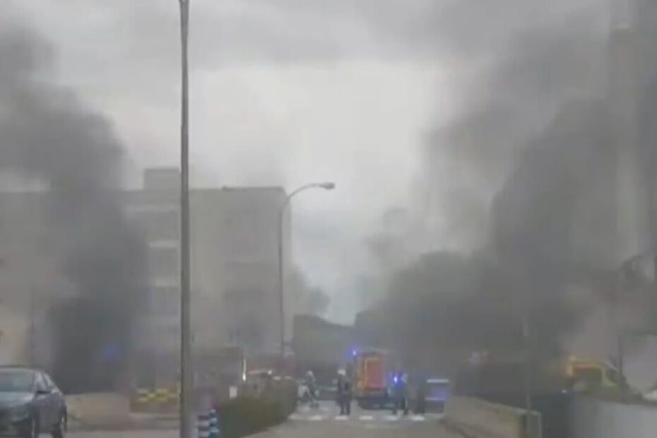 esplode auto elettrica Madrid