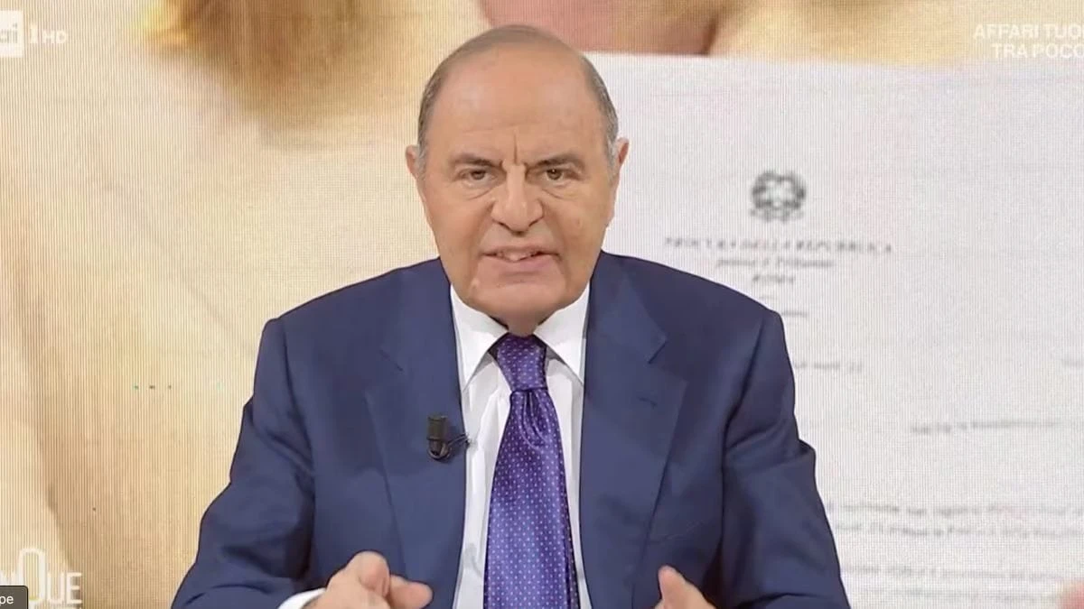 Bruno Vespa durante Porta a Porta