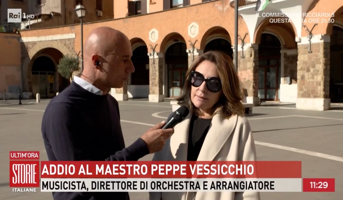 Alessia Vessicchio visibilmente commossa durante la diretta