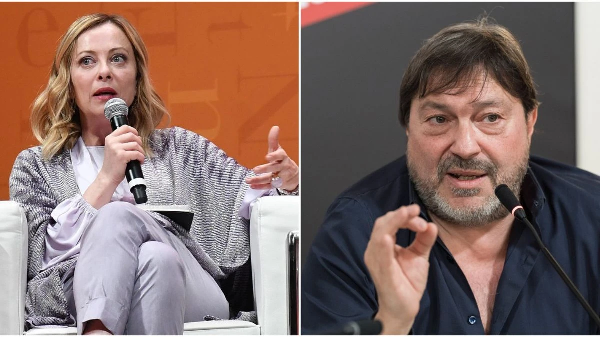 Giorgia Meloni in conferenza stampa