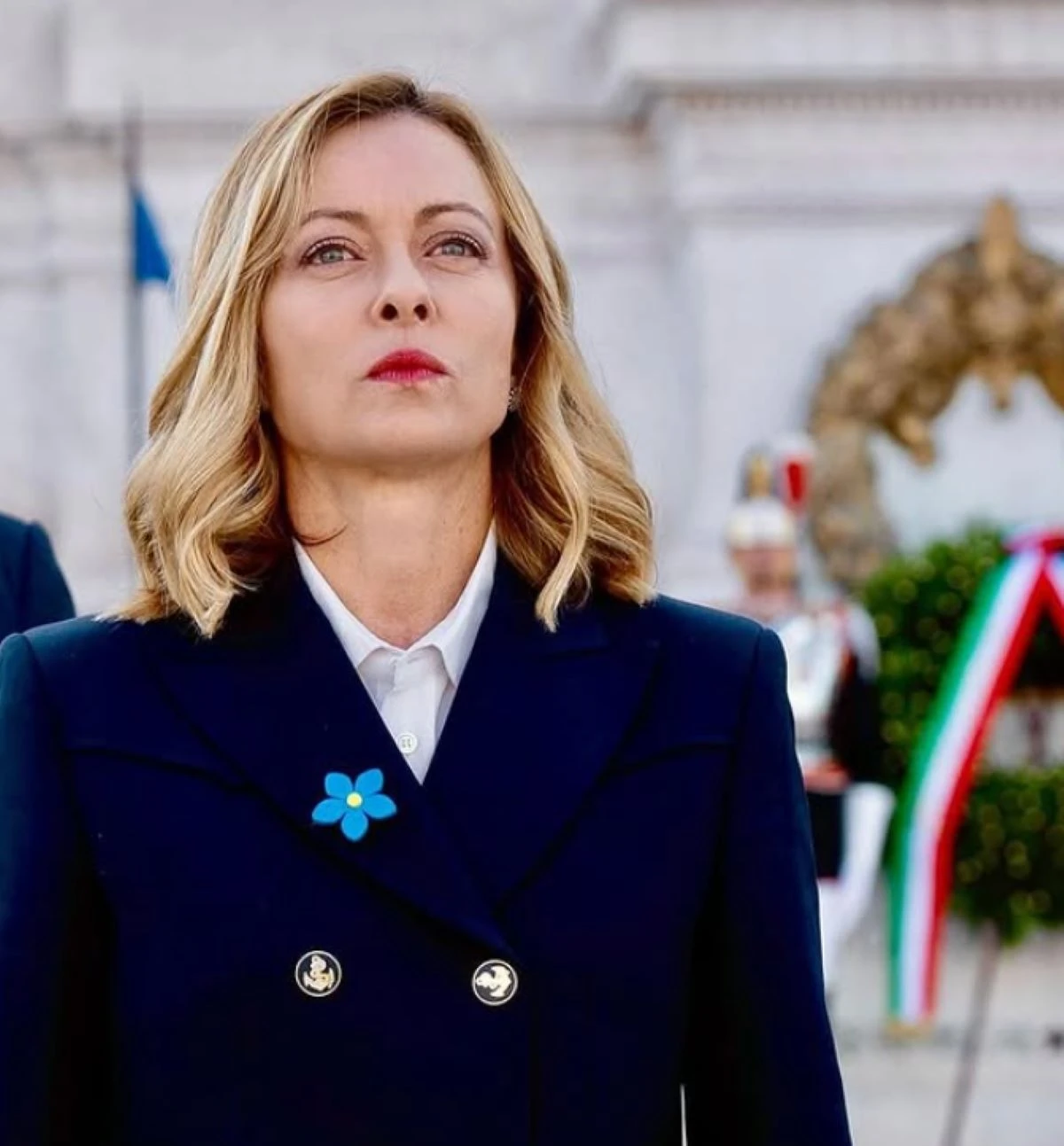 Giorgia Meloni durante un evento politico