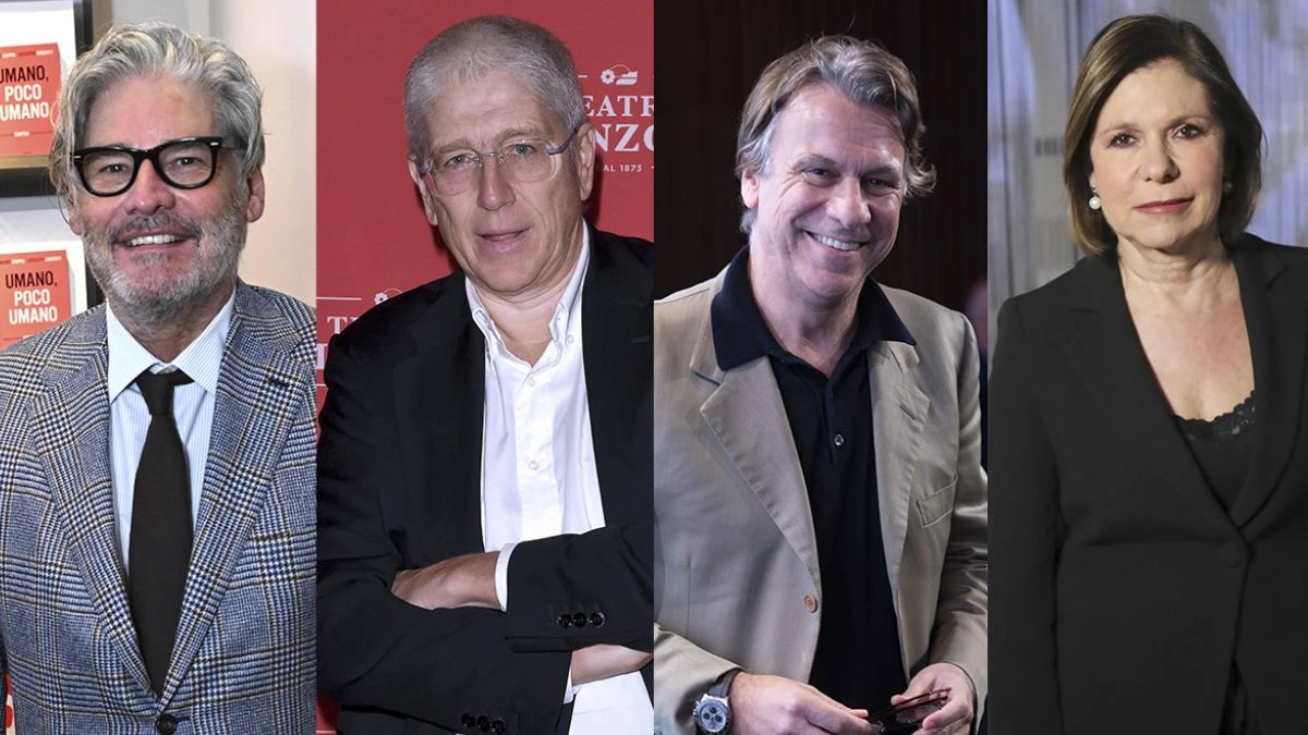 Studio di un talk show su Rete 4