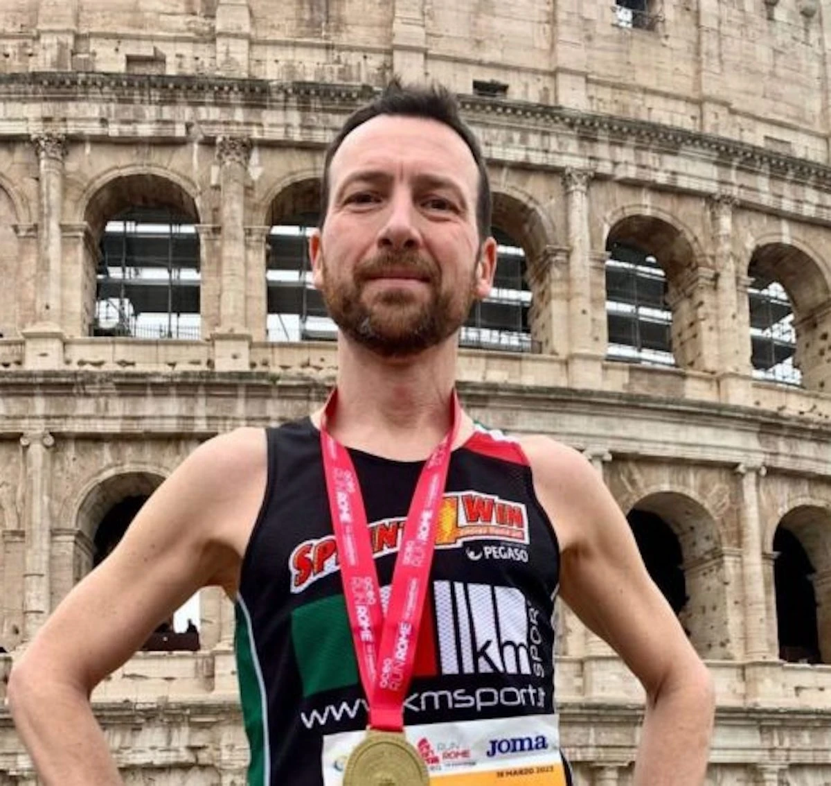 Alberto Zordan durante una gara di corsa