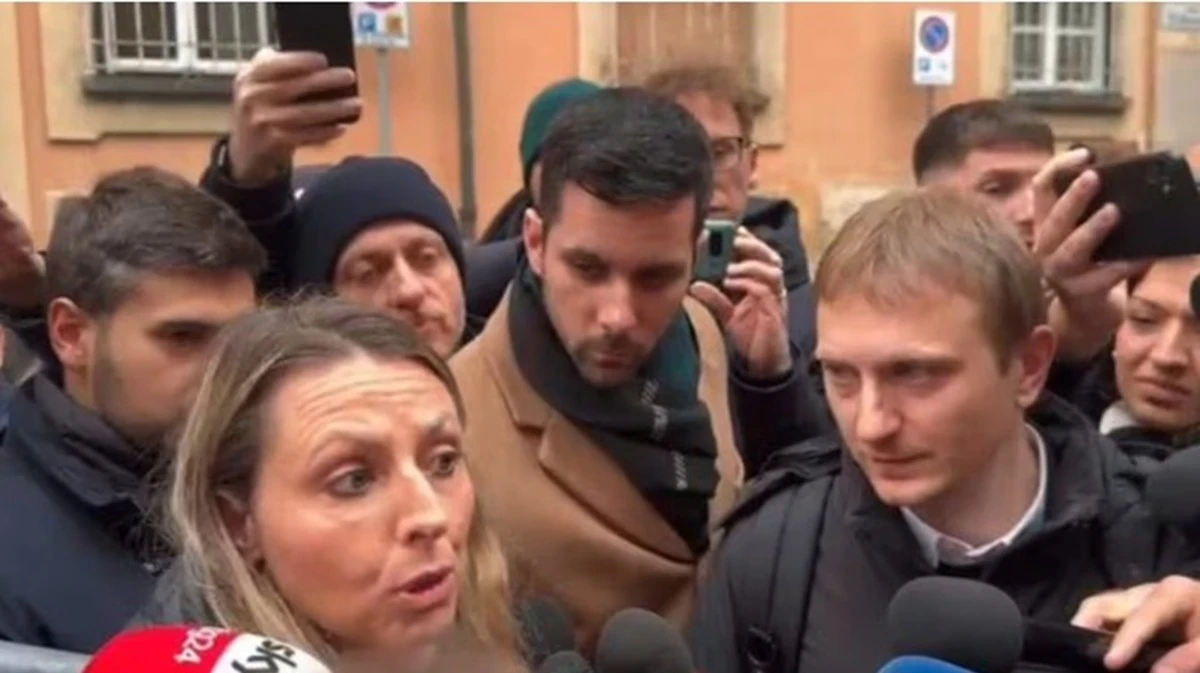 Tribunale di Garlasco durante l'udienza sul DNA di Chiara Poggi