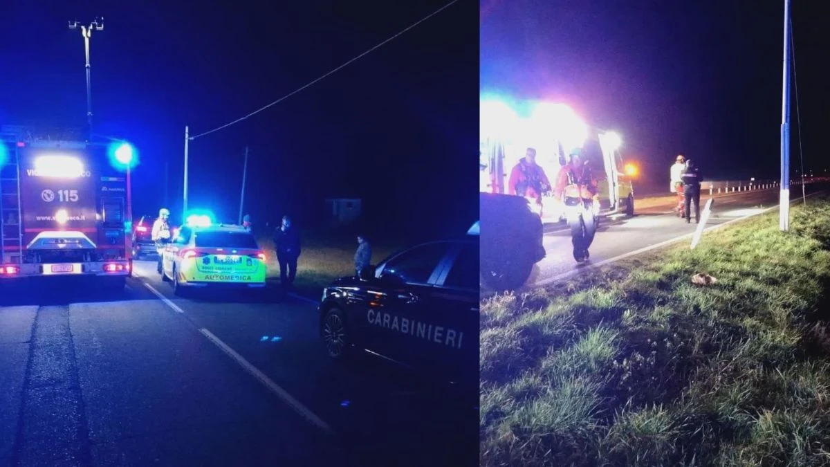 Incidente a Pertegada, Udine: strada e canale