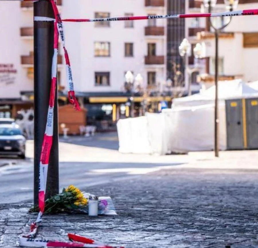 Fotografia della notte di Capodanno a Crans-Montana