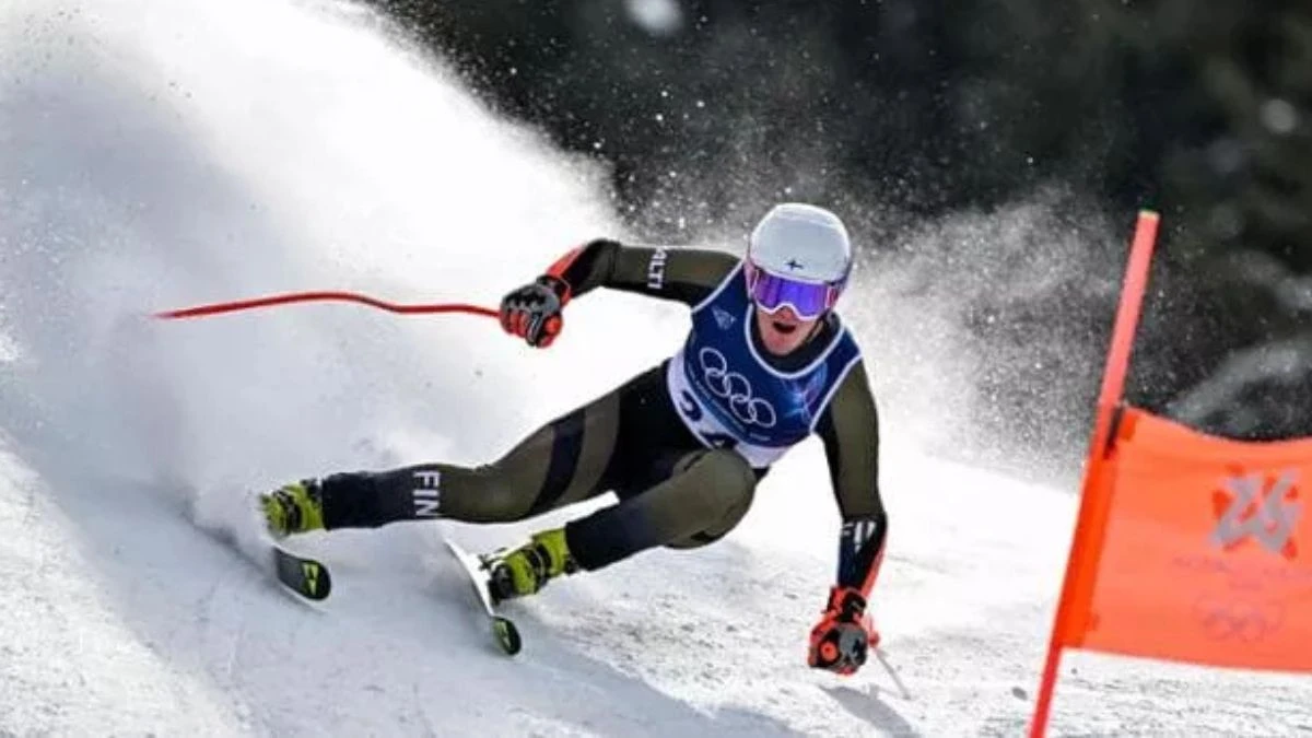 Elian Lehto durante la gara di Coppa del Mondo a Garmisch-Partenkirchen
