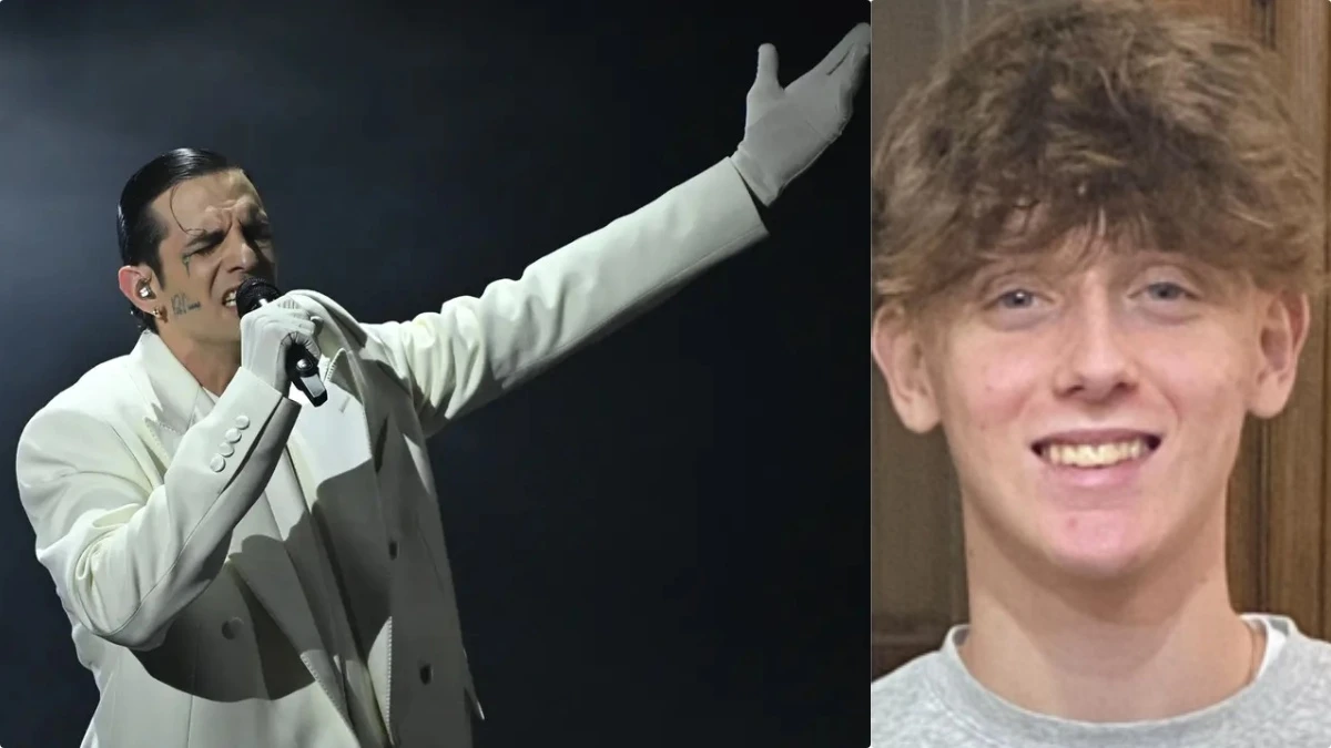 Achille Lauro sul palco dell'Ariston